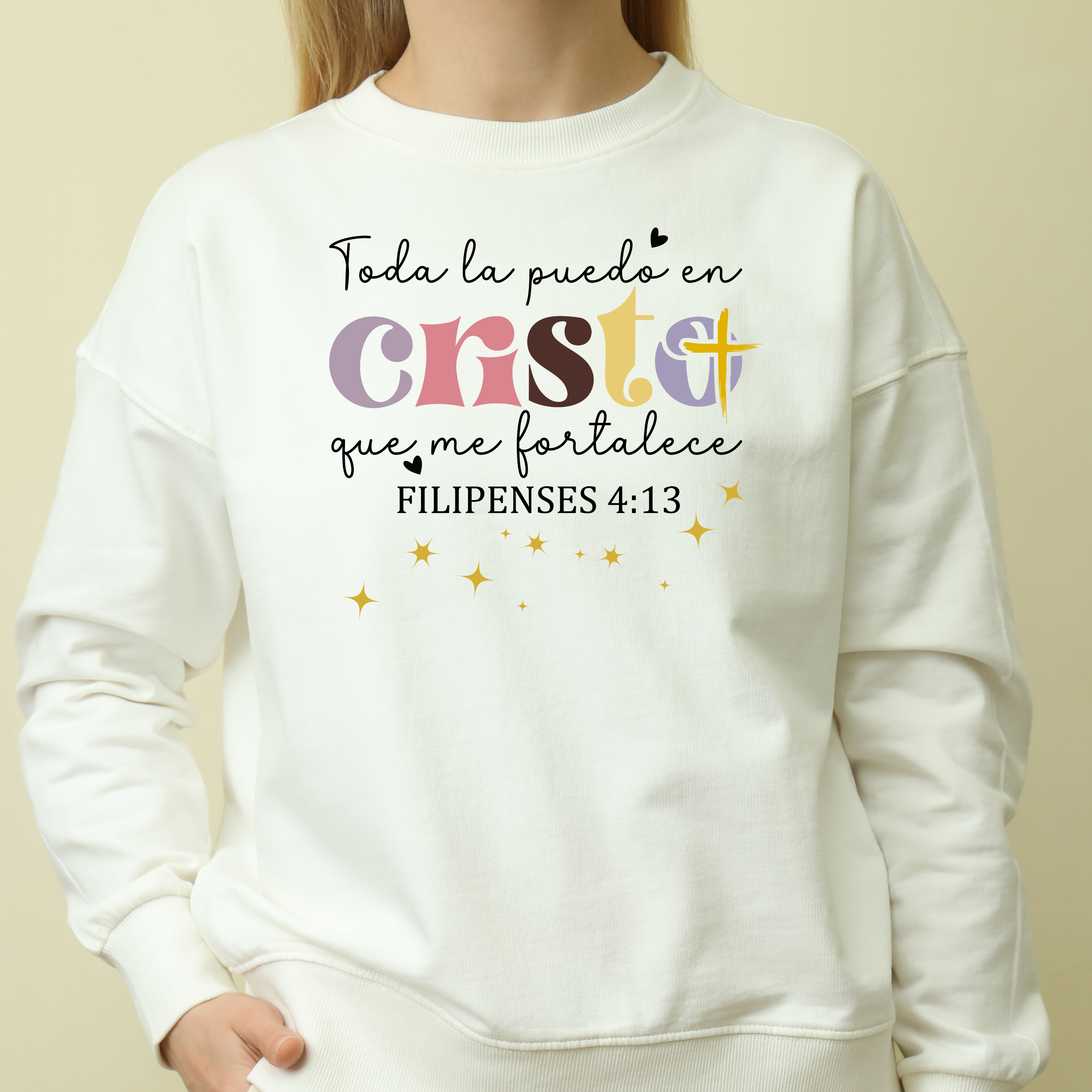 Sudadera “Todo lo Puedo en Cristo” – Filipenses 4:13 | Ropa Cristiana | Inspiración de Fe